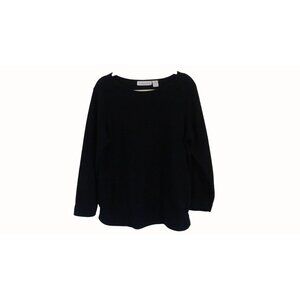 Chaus Womens Sweater Long Sleeve Black Size M